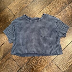 Women’s Blue Waffle Weave Shirt